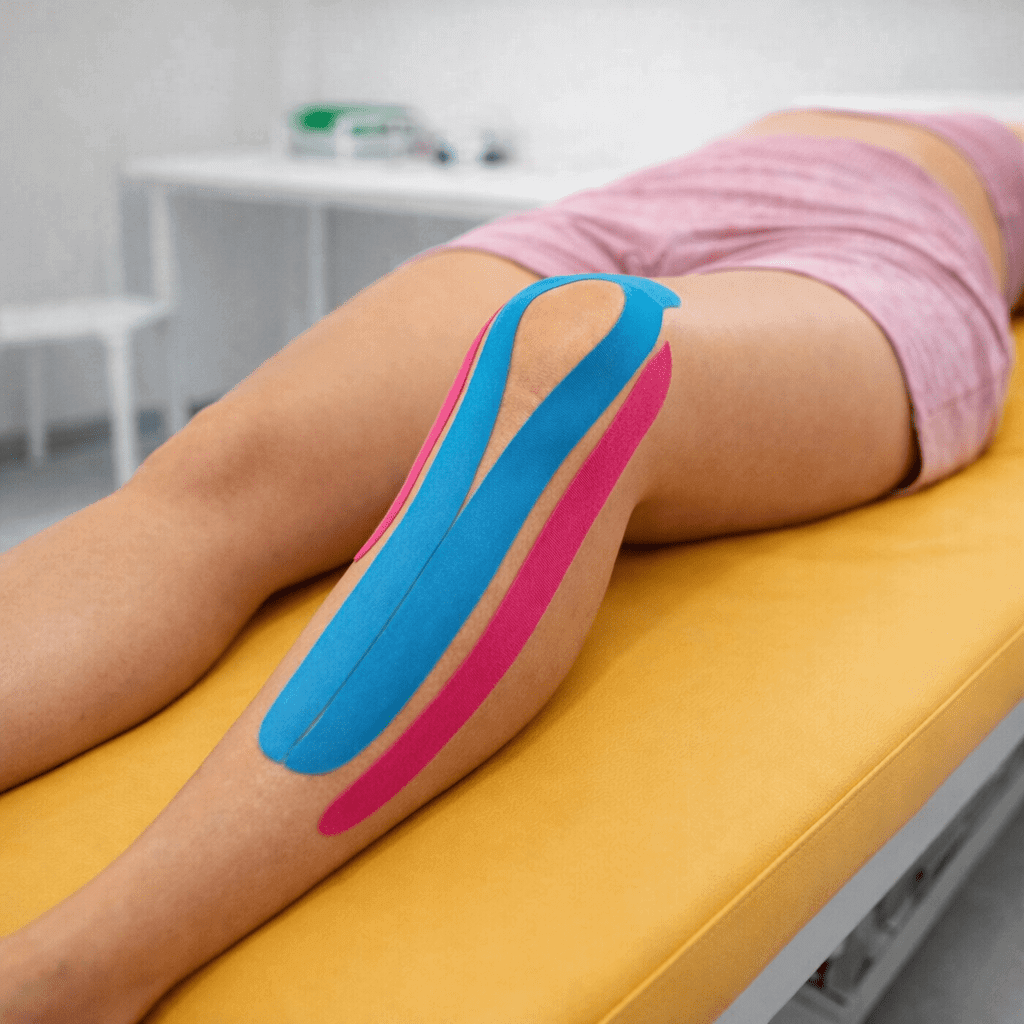 Kinezioteipavimas taikomas kelio sričiai